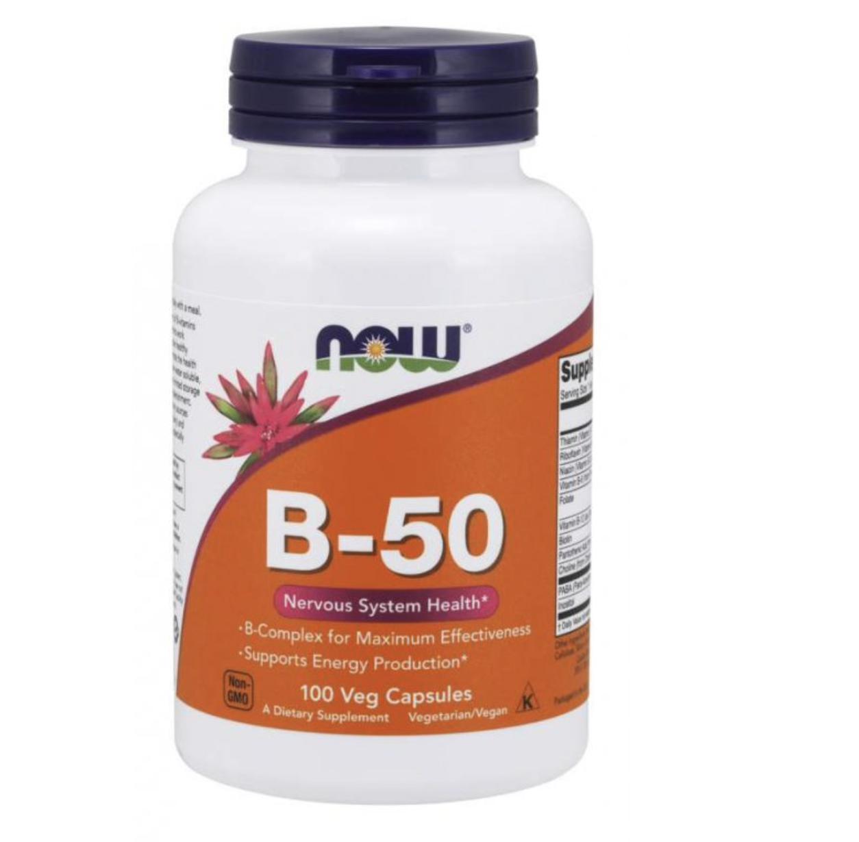NOW Vitamin B-50 Complex, 100 rostlinných kapslí