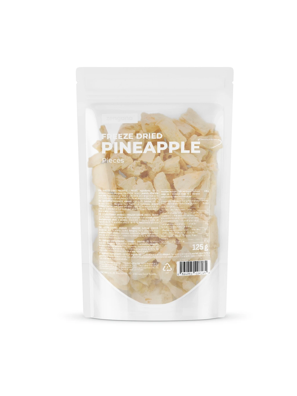 Zengana®, Ananas, Lyofilizované kousky XXL, 125g