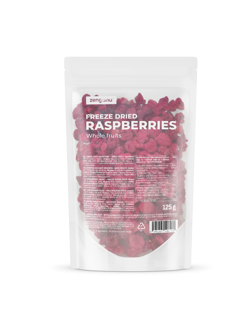 Zengana®, Maliny, Lyofilizované XXL, 125g