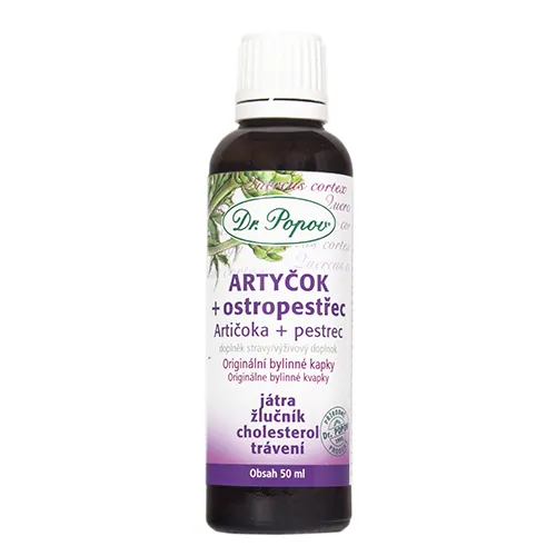 Artyčok + ostropestřec, originální bylinné kapky, 50 ml