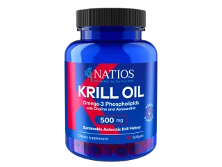 NATIOS Krill Oil, Olej z antarktického krilu s astaxantinem, 500 mg, 60 softgel kapslí