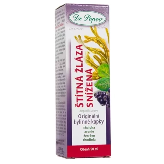 Štítná žláza snížená, originální bylinné kapky, 50 ml