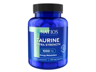 NATIOS Taurine Extra Strength, 1000 mg, 100 veganských kapslí 🌱
