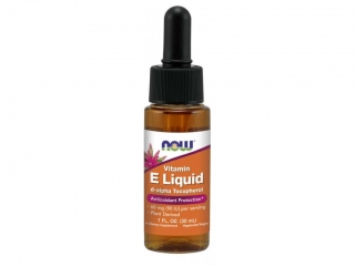 NOW Vitamin E Liquid 90 IU, Tekutý Vitamín E, 150 dávek, 30 ml.
